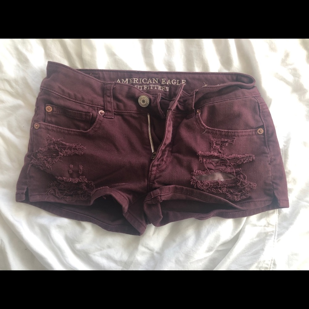 Maroon American Eagle Shorts